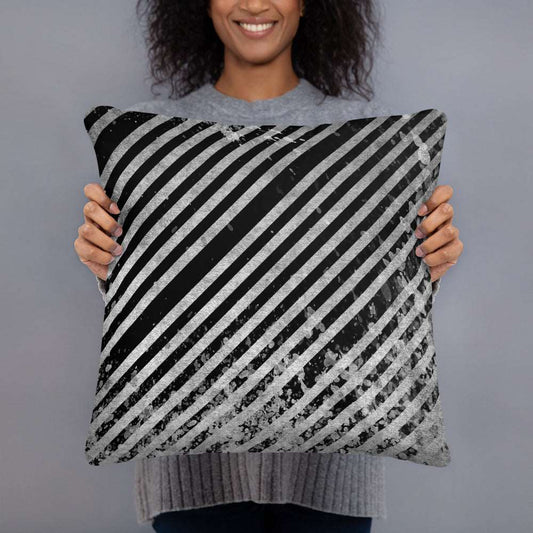 Diagonal Darkness Pillow