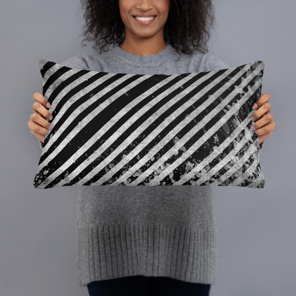 Diagonal Darkness Pillow