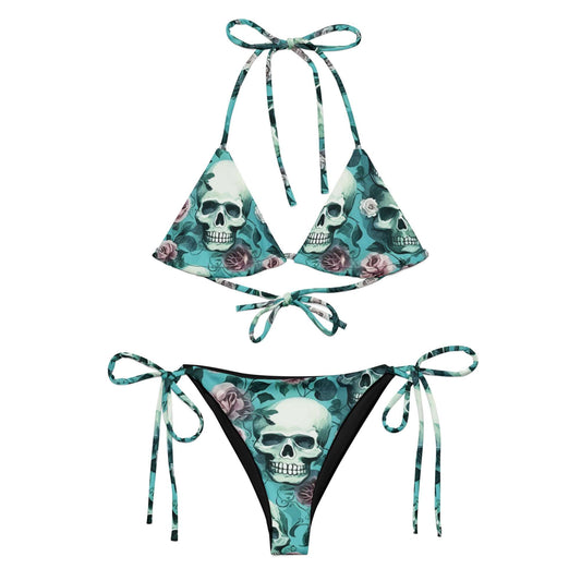 Dark Floral String Bikini