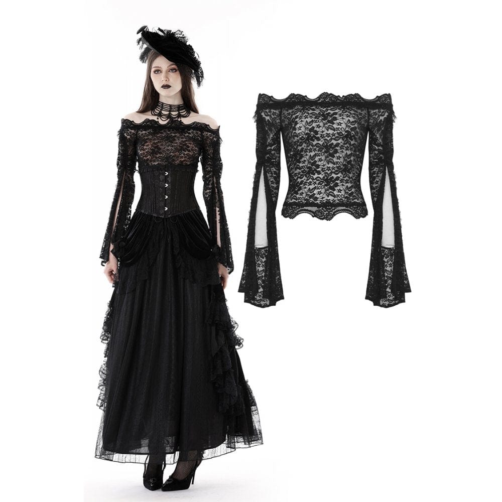 Gothic Off Shoulder Lace Top