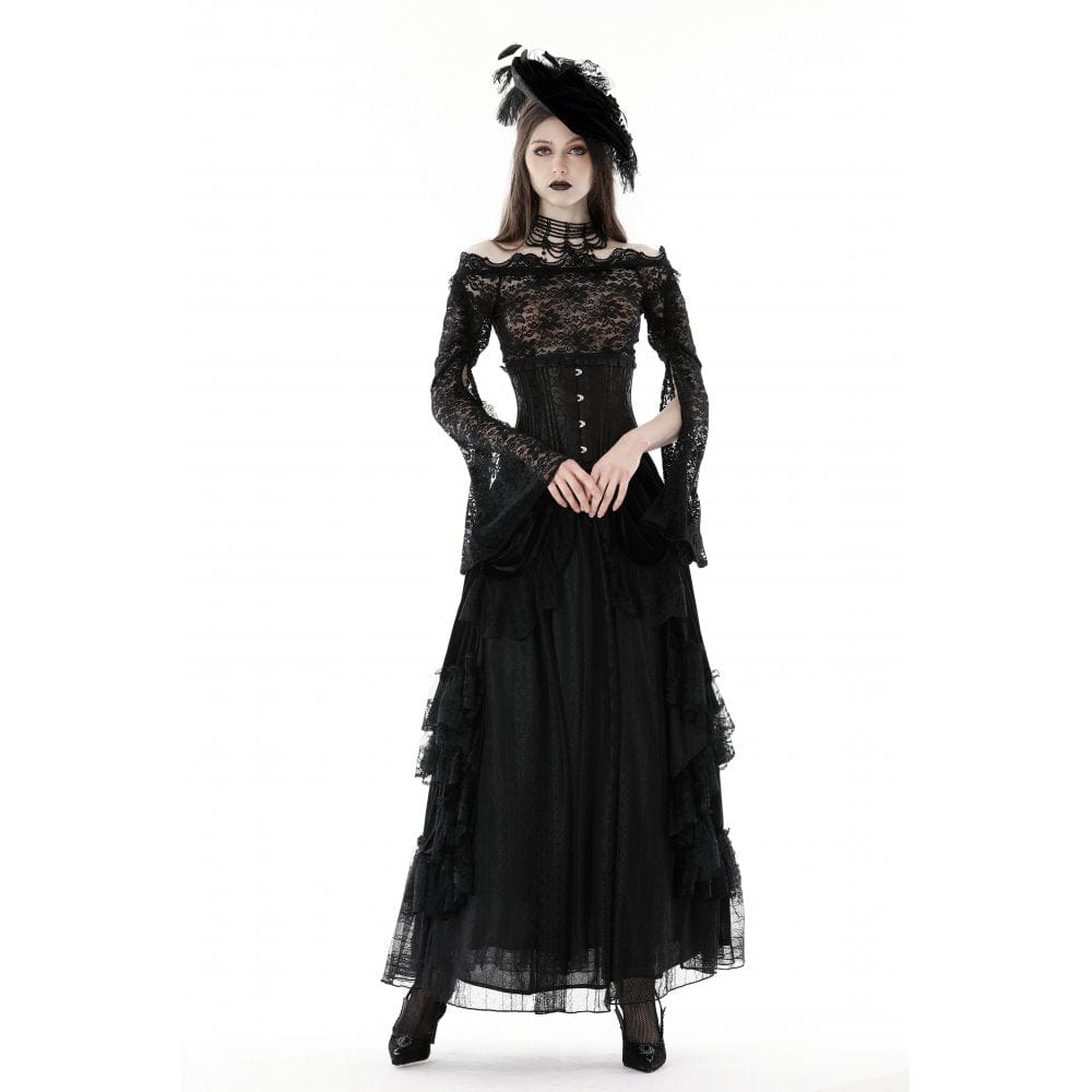 Gothic Off Shoulder Lace Top