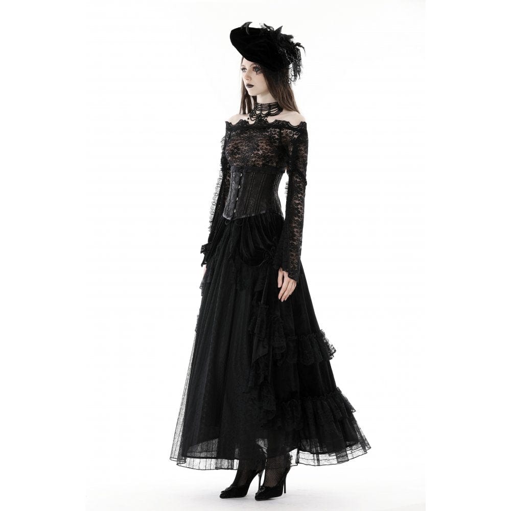 Gothic Off Shoulder Lace Top