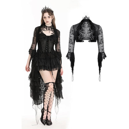 Gothic Thorn Ruffled Lace Cape