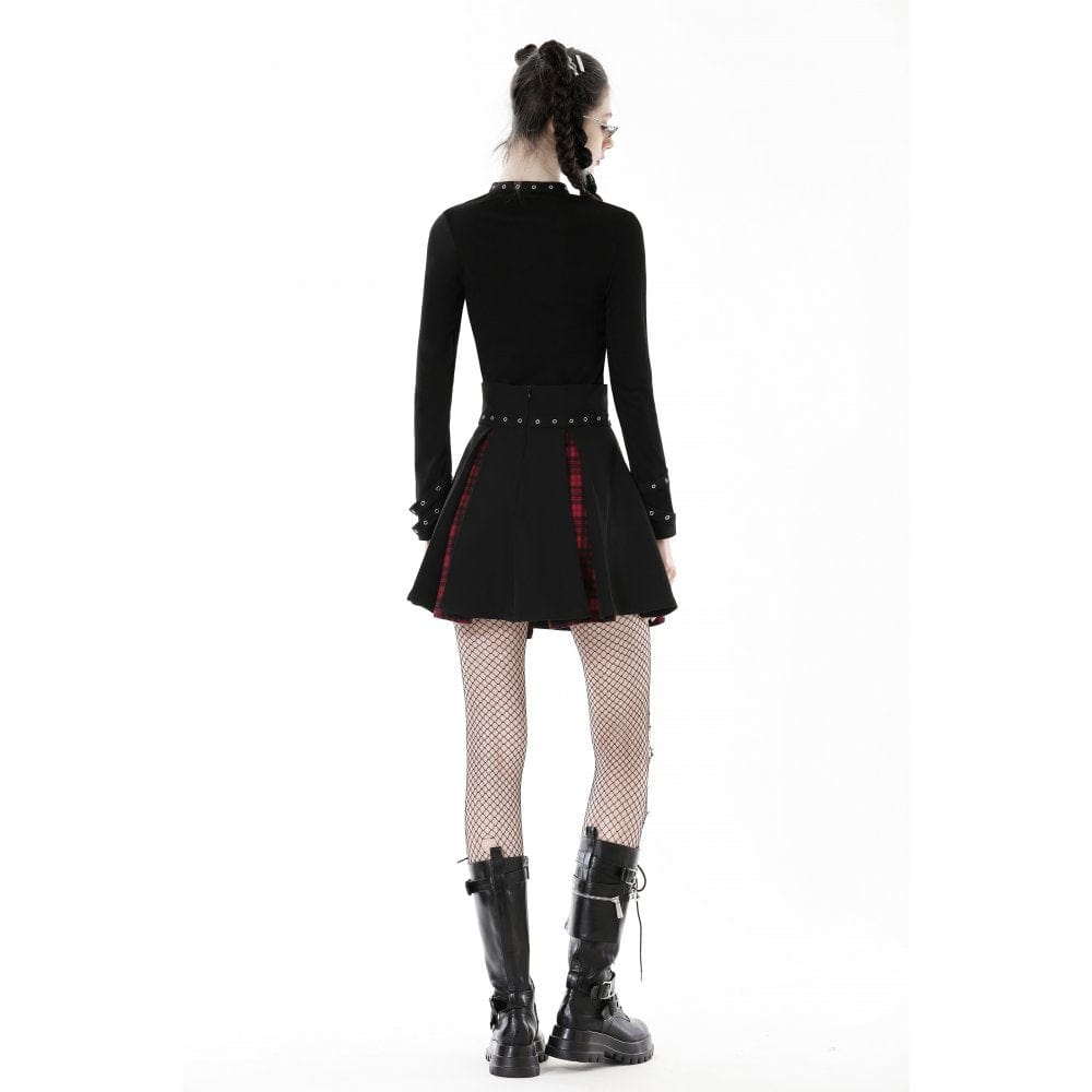 Punk Cutout Cross Eyelet Crop Top