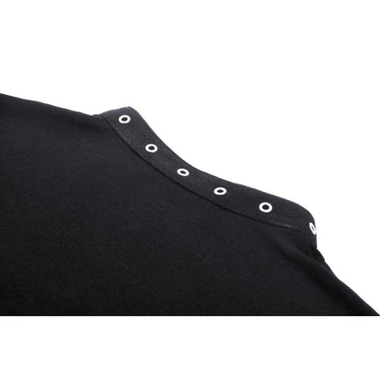 Punk Cutout Cross Eyelet Crop Top