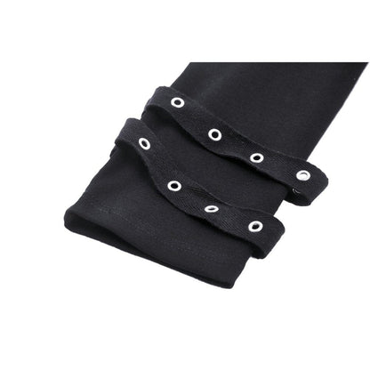 Punk Cutout Cross Eyelet Crop Top