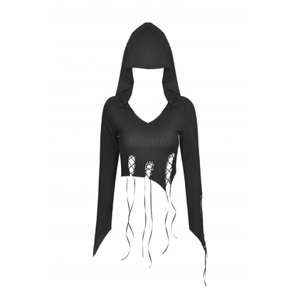 Isolde Irregular Top with Hood