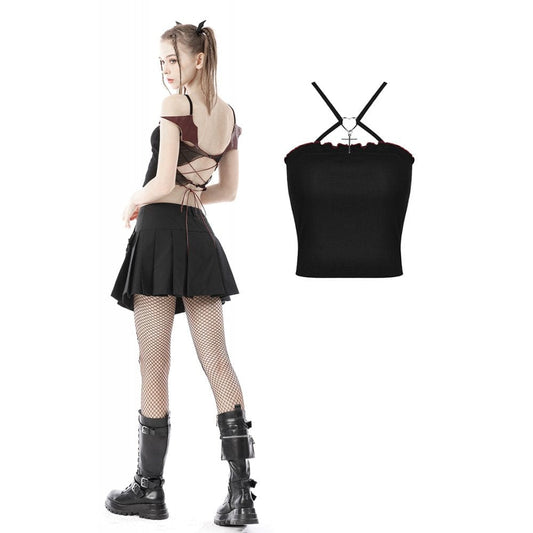 Bat Wings Backless Crop Top