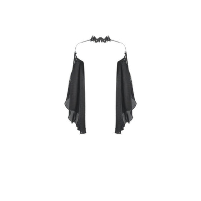 Vintage Tulle Large Sleeves Halter Capes