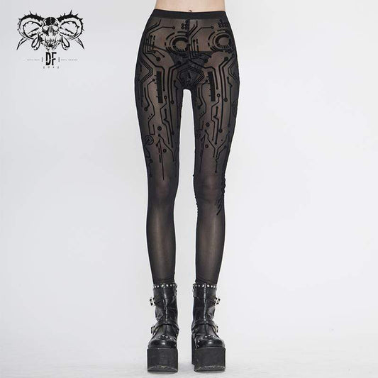 Gothic Black Sexy Net Lace Leggings