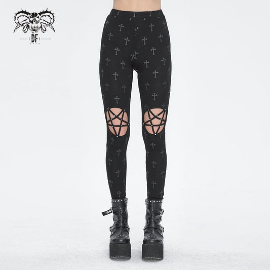 Punk Cutout Straps Leggings