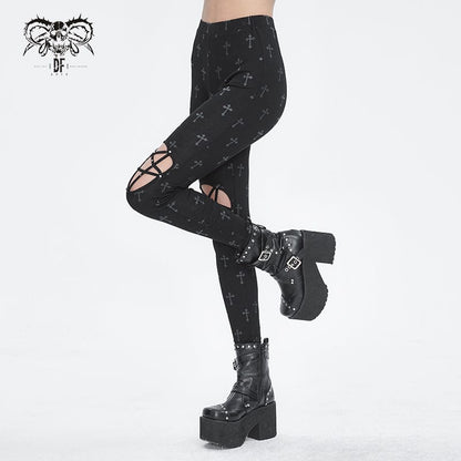 Punk Cutout Straps Leggings