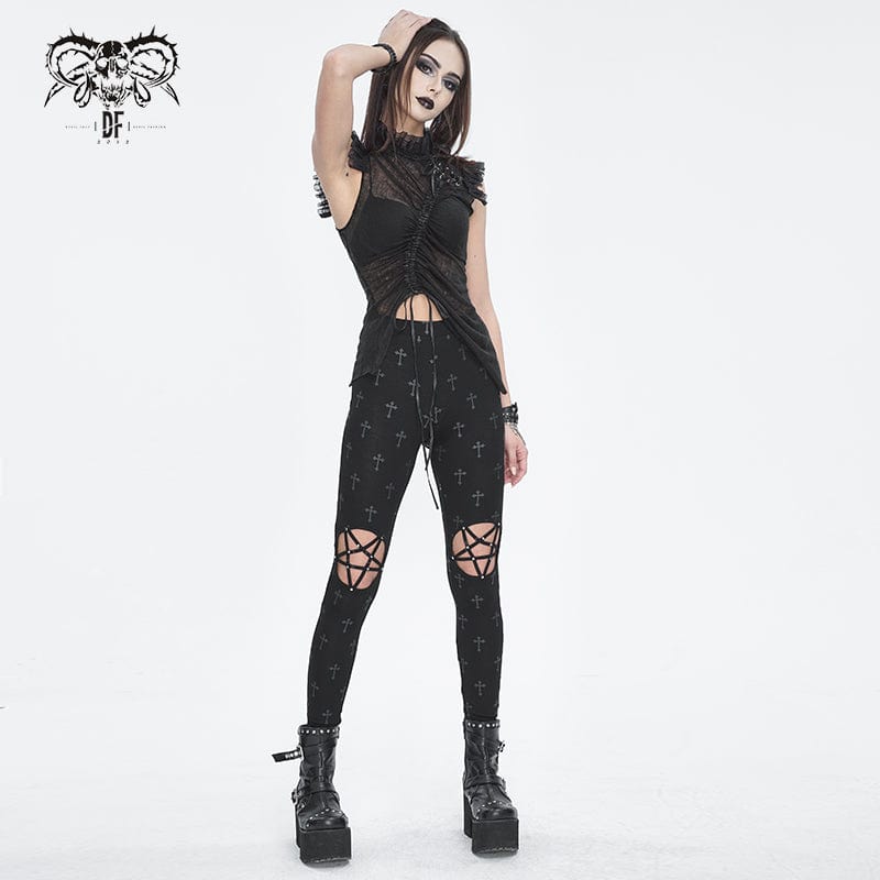 Punk Cutout Straps Leggings