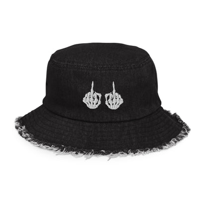 Rebel Yell! "F*ck You" Denim Bucket Hat