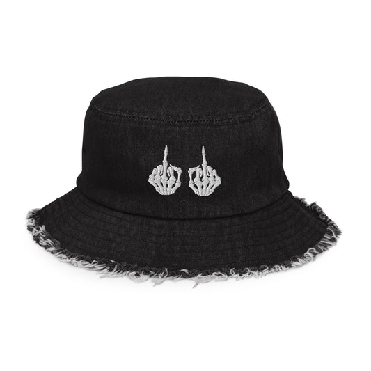 Rebel Yell! "F*ck You" Denim Bucket Hat