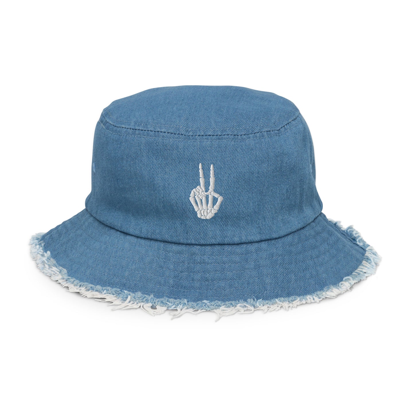 Peace Out! Vintage Vibes Denim Bucket Hat