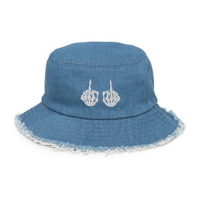 Rebel Yell! "F*ck You" Denim Bucket Hat