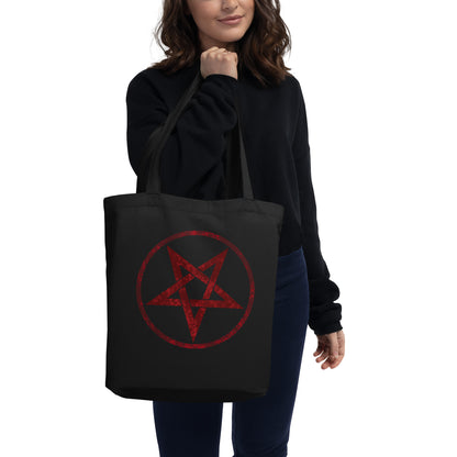 Red Pentagram Tote Bag