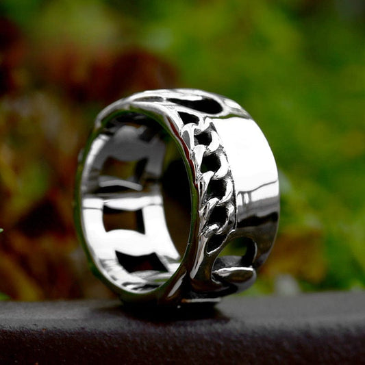 Punk Chain Hollowed Ring