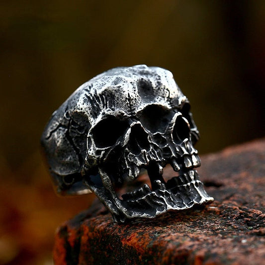 Punk Double Skull Ring