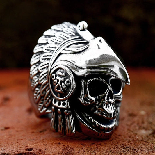 Punk Eagle Skull Ring