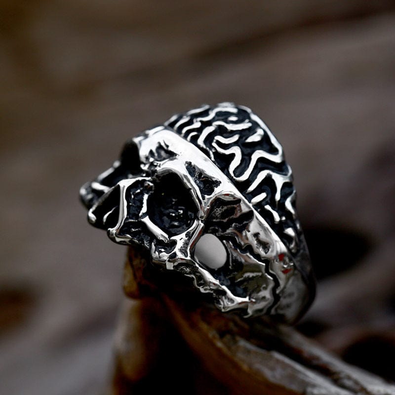 Punk Half-face Skull Ring