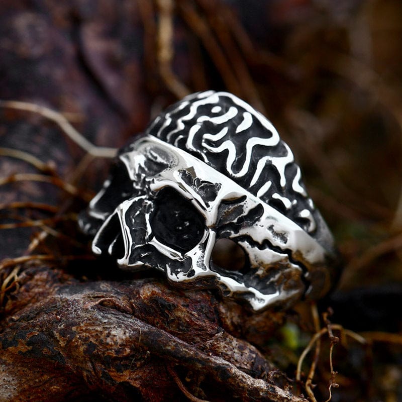 Punk Half-face Skull Ring