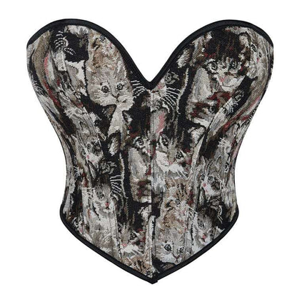 Gothic Cat Lace-up Corset