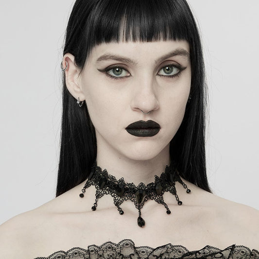 Dante Beaded Lace Choker