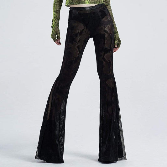 Gothic Snakeskin Flare Pants