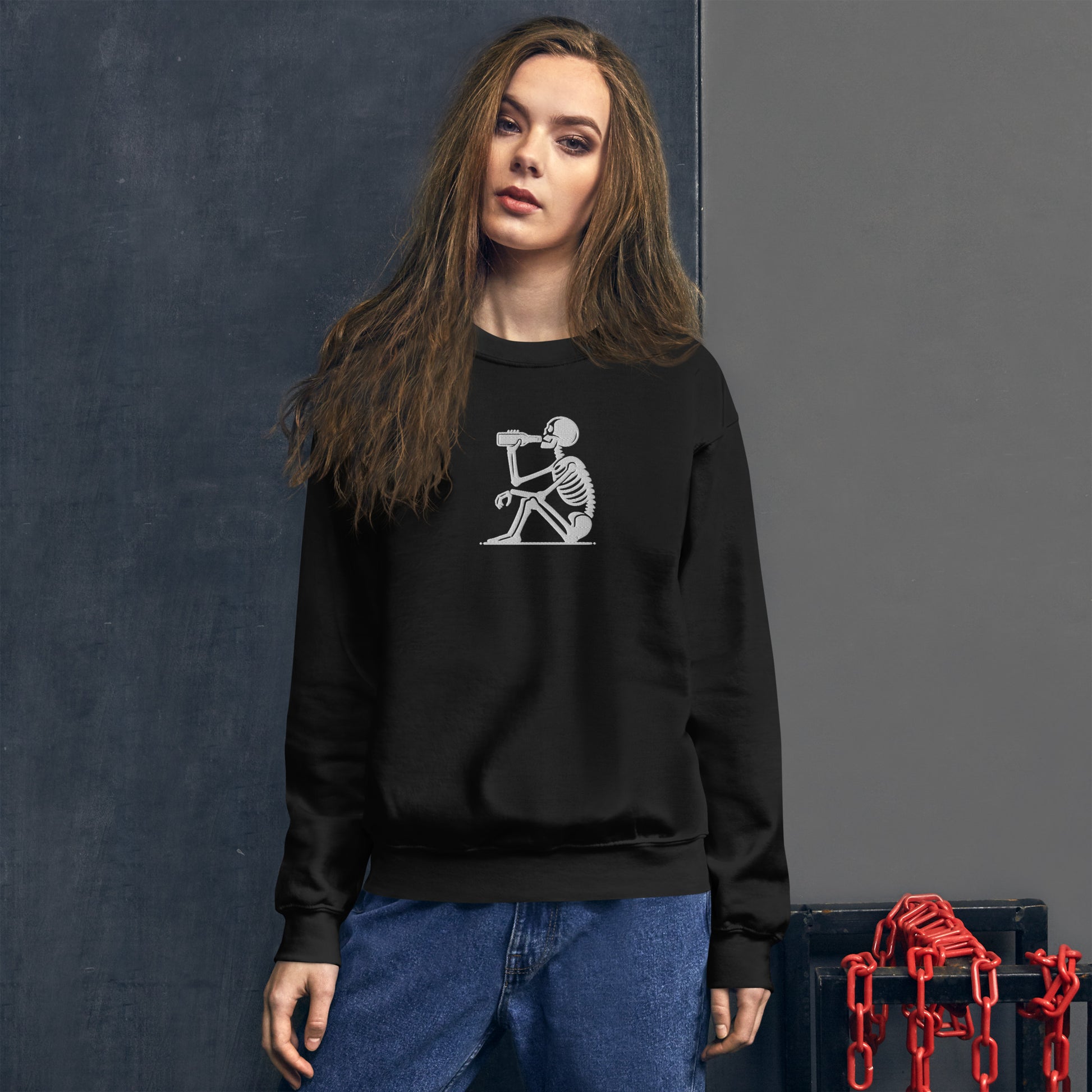 Just Hanging Around Skeleton Sweatshirt