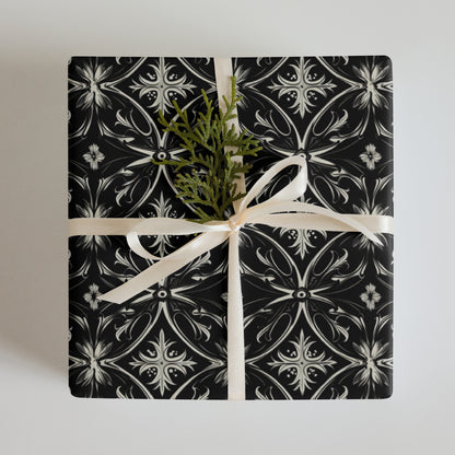 Midnight Fleur Velvet Wrapping Paper