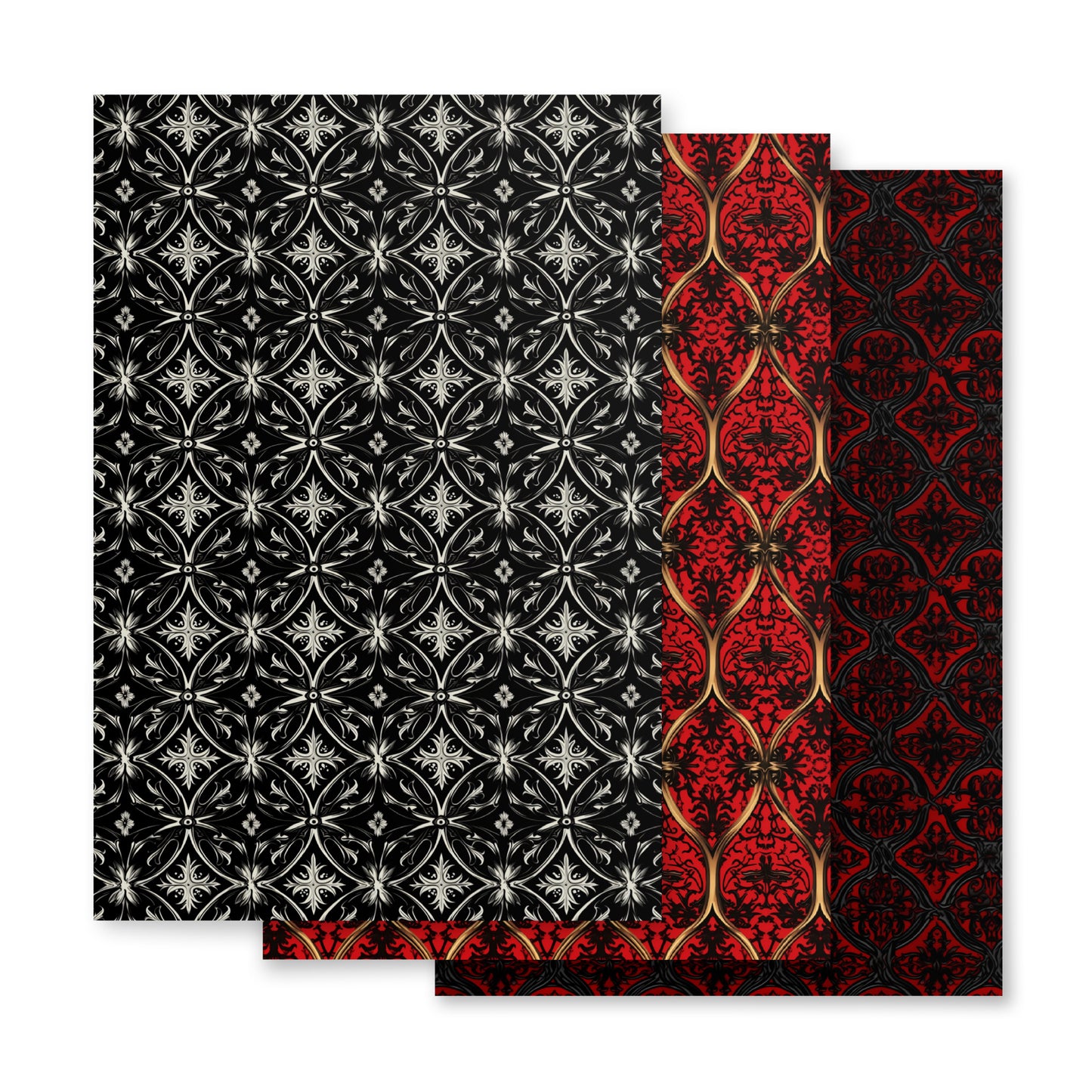 Midnight Fleur Velvet Wrapping Paper