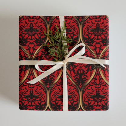 Midnight Fleur Velvet Wrapping Paper